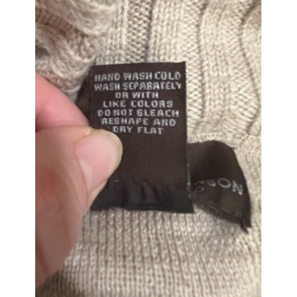 Fenn Wright Manson Sweater Womens Medium Tan 100% Merino Wool Cowl Neck Tunic - Picture 5 of 10